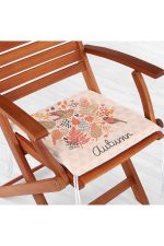 - FrmYuv-9275-Gorsel-1 - Realhomes  Bordo & Beyaz Ogea Desenli Dijital Baskılı Modern Yuvarlak Fermuarlı Sandalye Minderi Realhomes