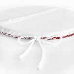 - RealHomes Yuvarlak Fermuarlı Minder - Realhomes  Bordo & Beyaz Ogea Desenli Dijital Baskılı Modern Yuvarlak Fermuarlı Sandalye Minderi Realhomes