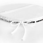 - RealHomes Yuvarlak Fermuarlı Minder - Realhomes Siyah & Beyaz Ogea Desenli Dijital Baskılı Yuvarlak Fermuarlı Sandalye Minderi Realhomes