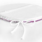 - RealHomes Yuvarlak Fermuarlı Minder - Realhomes  Mor & Beyaz Ogea Desenli Dijital Baskılı Modern Yuvarlak Fermuarlı Sandalye Minderi Realhomes