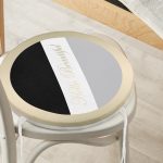 Hello Beautiful Siyah & Beyaz Dijital Baskılı Modern Yuvarlak Fermuarlı Sandalye Minderi Realhomes