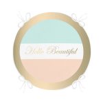 Hello Beautiful Mint Yeşili & Ten Rengi Dijital Baskılı Modern Yuvarlak Fermuarlı Sandalye Minderi Realhomes