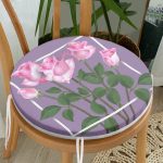 - RealHomes Yuvarlak Fermuarlı Minder - Realhomes Özel Tasarım Gül Tasarımlı Dijital Baskılı Modern Yuvarlak Fermuarlı Sandalye Minderi Realhomes