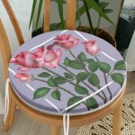 - RealHomes Yuvarlak Fermuarlı Minder - Realhomes  Özel Tasarım Gül Tasarımlı Dijital Baskılı Modern Yuvarlak Fermuarlı Sandalye Minderi Realhomes