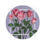 - RealHomes Yuvarlak Fermuarlı Minder - Realhomes  Özel Tasarım Gül Tasarımlı Dijital Baskılı Modern Yuvarlak Fermuarlı Sandalye Minderi Realhomes