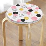 - RealHomes Yuvarlak Fermuarlı Minder - Realhomes Dairesel Motifli Dijital Baskılı Modern Yuvarlak Fermuarlı Sandalye Minderi Realhomes