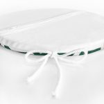 - RealHomes Yuvarlak Fermuarlı Minder - Realhomes  Yeşil Zikzak Tasarımlı Dijital Baskılı Modern Yuvarlak Fermuarlı Sandalye Minderi Realhomes