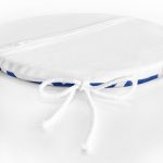 - RealHomes Yuvarlak Fermuarlı Minder - Realhomes Lacivert Zikzak Tasarımlı Dijital Baskılı Yuvarlak Fermuarlı Sandalye Minderi Realhomes