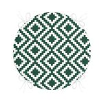 - RealHomes Yuvarlak Fermuarlı Minder - Realhomes Yeşil Geometrik Çizimli Dijital Baskılı Yuvarlak Fermuarlı Sandalye Minderi Realhomes