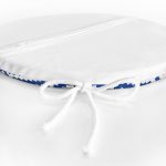 - RealHomes Yuvarlak Fermuarlı Minder - Realhomes  Lacivert Geometrik Çizimli Dijital Baskılı Modern Yuvarlak Fermuarlı Sandalye Minderi Realhomes