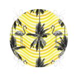 Flamingo Desenli Dijital Baskılı Yuvarlak Fermuarlı Sandalye Minderi Realhomes