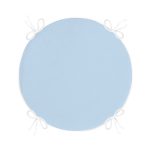 Bebek Mavi Dijital Baskılı Yuvarlak Fermuarlı Sandalye Minderi Realhomes