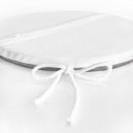 - RealHomes Yuvarlak Fermuarlı Minder - Realhomes  Gri Dijital Baskılı Yuvarlak Fermuarlı Sandalye Minderi Realhomes