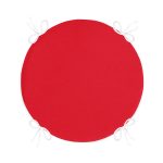 Kırmızı Renkli Dijital Baskılı Yuvarlak Fermuarlı Sandalye Minderi Realhomes