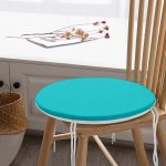 - RealHomes Yuvarlak Fermuarlı Minder - Realhomes Turkuaz Renkli Dijital Baskılı Yuvarlak Fermuarlı Sandalye Minderi Realhomes