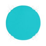 - RealHomes Yuvarlak Fermuarlı Minder - Realhomes Turkuaz Renkli Dijital Baskılı Yuvarlak Fermuarlı Sandalye Minderi Realhomes