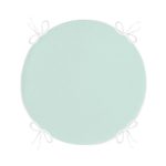 Mint Yeşili Renkli Dijital Baskılı Yuvarlak Fermuarlı Sandalye Minderi Realhomes