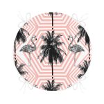 - RealHomes Yuvarlak Fermuarlı Minder - Realhomes  Flamingo Desenli Dijital Baskılı Yuvarlak Fermuarlı Sandalye Minderi Realhomes