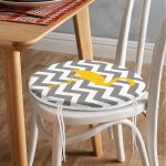 Flamingo Desenli Yuvarlak Fermuarlı Sandalye Minderi Realhomes