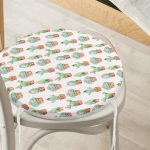 - RealHomes Yuvarlak Fermuarlı Minder - Realhomes Küçük küçük Kaktüs Çizimleri Dijital Baskılı Yuvarlak Fermuarlı Sandalye Minderi Realhomes