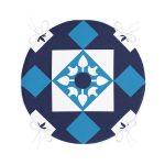 - RealHomes Yuvarlak Fermuarlı Minder - Realhomes  Mavi Çini Desenli Dijital Baskılı Yuvarlak Fermuarlı Sandalye Minderi Realhomes