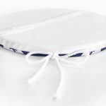 - RealHomes Yuvarlak Fermuarlı Minder - Realhomes  Mavi Çini Desenli Dijital Baskılı Yuvarlak Fermuarlı Sandalye Minderi Realhomes