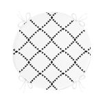 - RealHomes Yuvarlak Fermuarlı Minder - Realhomes  Siyah Beyaz Dijital Baskılı Yuvarlak Fermuarlı Sandalye Minderi Realhomes