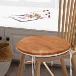 - RealHomes Yuvarlak Fermuarlı Minder - Realhomes Kahverengi Dalgalı Düz Renkli Dijital Baskılı Modern Yuvarlak Fermuarlı Sandalye Minderi Realhomes