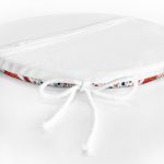 Kırmızı Renkli Damask Tasarımlı Modern Yuvarlak Fermuarlı Sandalye Minderi Realhomes