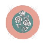 - RealHomes Yuvarlak Fermuarlı Minder - Realhomes Pudra Yeşil Zeminli Beyaz Gül Tasarımlı Yuvarlak Fermuarlı Sandalye Minderi Realhomes