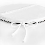 - RealHomes Yuvarlak Fermuarlı Minder - Realhomes Pembe Zemin Siyah Çizgili Dijital Baskılı Modern Yuvarlak Fermuarlı Sandalye Minderi Realhomes