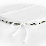 - RealHomes Yuvarlak Fermuarlı Minder - Realhomes  Çizgili Zemin Tropik Yaprak Motifli Modern Yuvarlak Fermuarlı Sandalye Minderi Realhomes