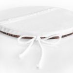 Kahve Zemin Siyah Tüy Tasarımlı Yuvarlak Fermuarlı Sandalye Minderi Realhomes