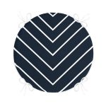 - RealHomes Yuvarlak Fermuarlı Minder - Realhomes Lacivert Beyaz Çizgili Tasarım Yuvarlak Fermuarlı Sandalye Minderi Realhomes