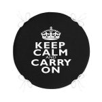 - RealHomes Yuvarlak Fermuarlı Minder - Realhomes Siyah Beyaz Keep Calm And Carry On Baskılı Yuvarlak Fermuarlı Sandalye Minderi Realhomes