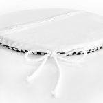 - RealHomes Yuvarlak Fermuarlı Minder - Realhomes  Damalı Çerçeve Motifli Zebra Desenli Yuvarlak Fermuarlı Sandalye Minderi Realhomes