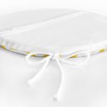 - RealHomes Yuvarlak Fermuarlı Minder - Realhomes  Sarı Gri Zikzaklar ve Flamingo Desenli Yuvarlak Fermuarlı Sandalye Minderi Realhomes