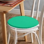 - RealHomes Yuvarlak Fermuarlı Minder - Realhomes  Yeşil Renkli Dijital Baskılı Özel Tasarım Modern Yuvarlak Fermuarlı Sandalye Minderi Realhomes