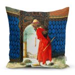 Kaplumbağa Terbiyecisi Dijital Baskılı Dekoratif Yastık Kırlent Realhomes