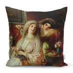 - K02-Gorsel - Realhomes Osmanlı Desen Dijital Baskılı Dekoratif Yastık Kırlent Kılıfı Realhomes