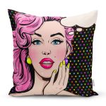 Pop Art Retro Dijital Baskılı Dekoratif Yastık Kırlent Kılıfı Realhomes