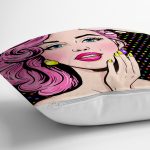 Pop Art Retro Dijital Baskılı Dekoratif Yastık Kırlent Kılıfı Realhomes