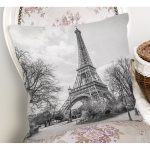 - K101-Gorsel-1 - Realhomes Eyfel Kuleli Dijital Baskılı Dekoratif Yastık Kırlent Kılıfı Realhomes