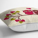 - K104-Gorsel-2 - Realhomes Baykuş Temalı Dijital Baskılı Dekoratif Yastık Kırlent Kılıfı Realhomes