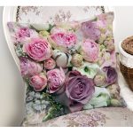 Pembe Güller Dijital Baskılı Dekoratif Yastık Kırlent Kılıfı Realhomes