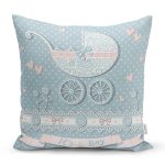 - K137-Gorsel - Realhomes Bebek Arabası Dijital Baskılı Dekoratif Yastık Kırlent Kılıfı Realhomes