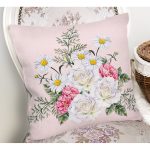 Çiçek Desenli Dijital Baskılı Dekoratif Yastık Kırlent Kılıfı Realhomes