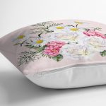 Çiçek Desenli Dijital Baskılı Dekoratif Yastık Kırlent Kılıfı Realhomes