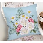 Çiçek Desenli Dijital Baskılı Dekoratif Yastık Kırlent Kılıfı Realhomes