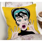 - K161-Gorsel-1 - Realhomes  Pop Art Resimli Dijital Baskılı Dekoratif Yastık Kırlent Kılıfı Realhomes